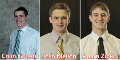 Colin Gotzon, Josh Mellon and Adam Zipko combine for a four hit shutout