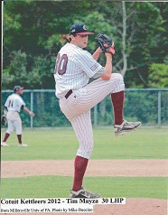 Tim Mayza winds up. Photo courtesy of Cotuit Kettleers